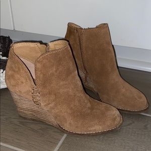 Lucky brand wedge booties